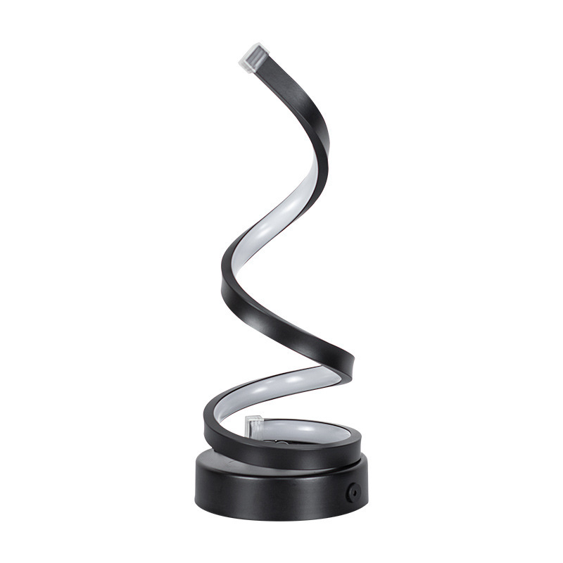 Exclusive For Cross-border E-commerce: Modern Spiral Simple And Adjustable LED Table Lamp, USB-powered, Eye-protective_voghion.com