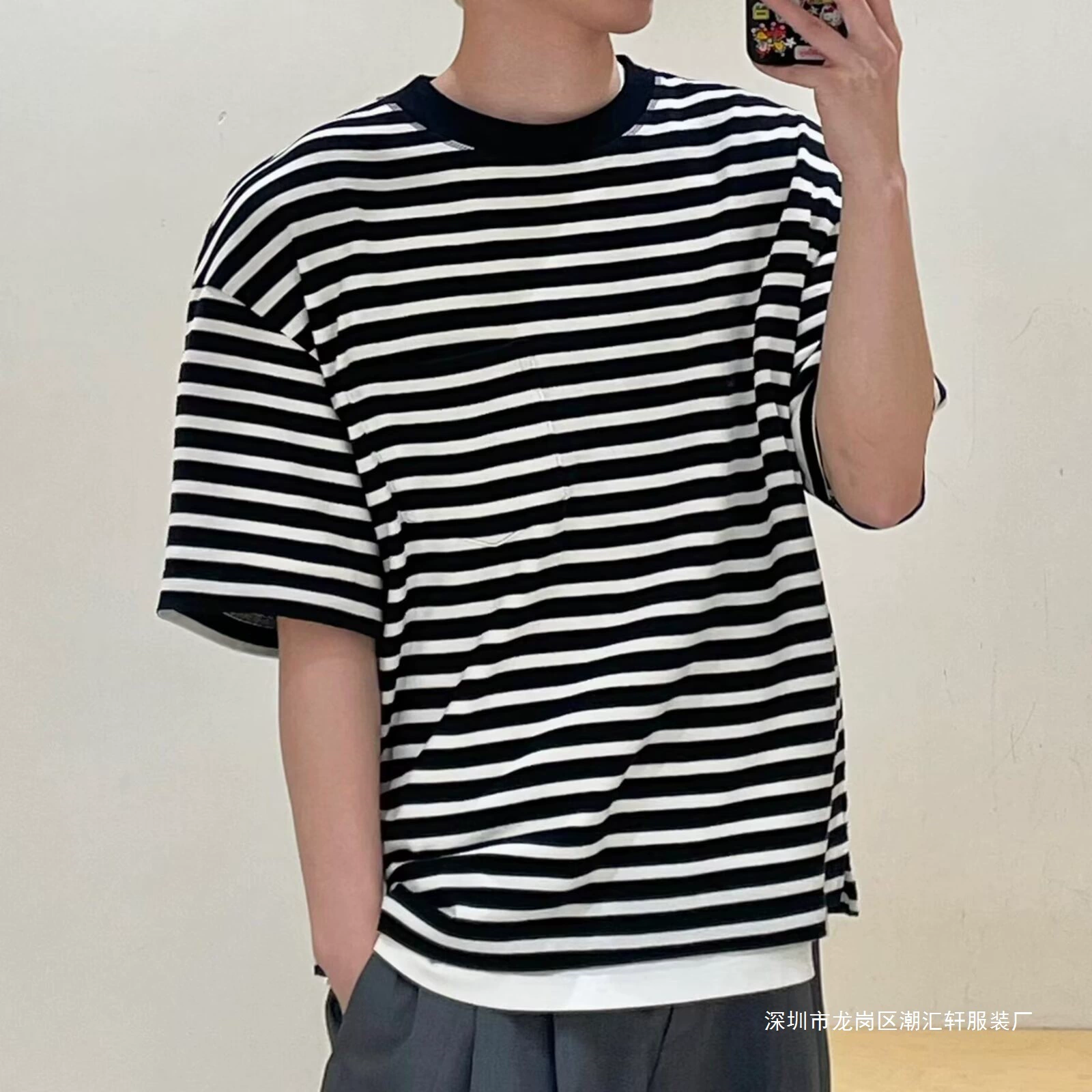 Японская базовая летняя тенденция футболка с коротким рукавом, oversize