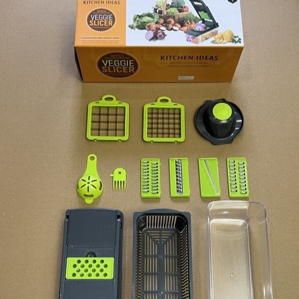 Cortador de Verduras Multifuncional Zhengkai, Picador de Cocina, Rallador, Cortador de Verduras Multiusos para Amazon