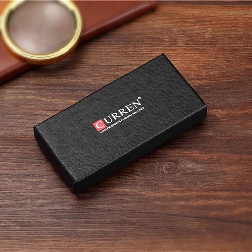 CURREN square pressure-resistant black high-end watch box, simple and elegant