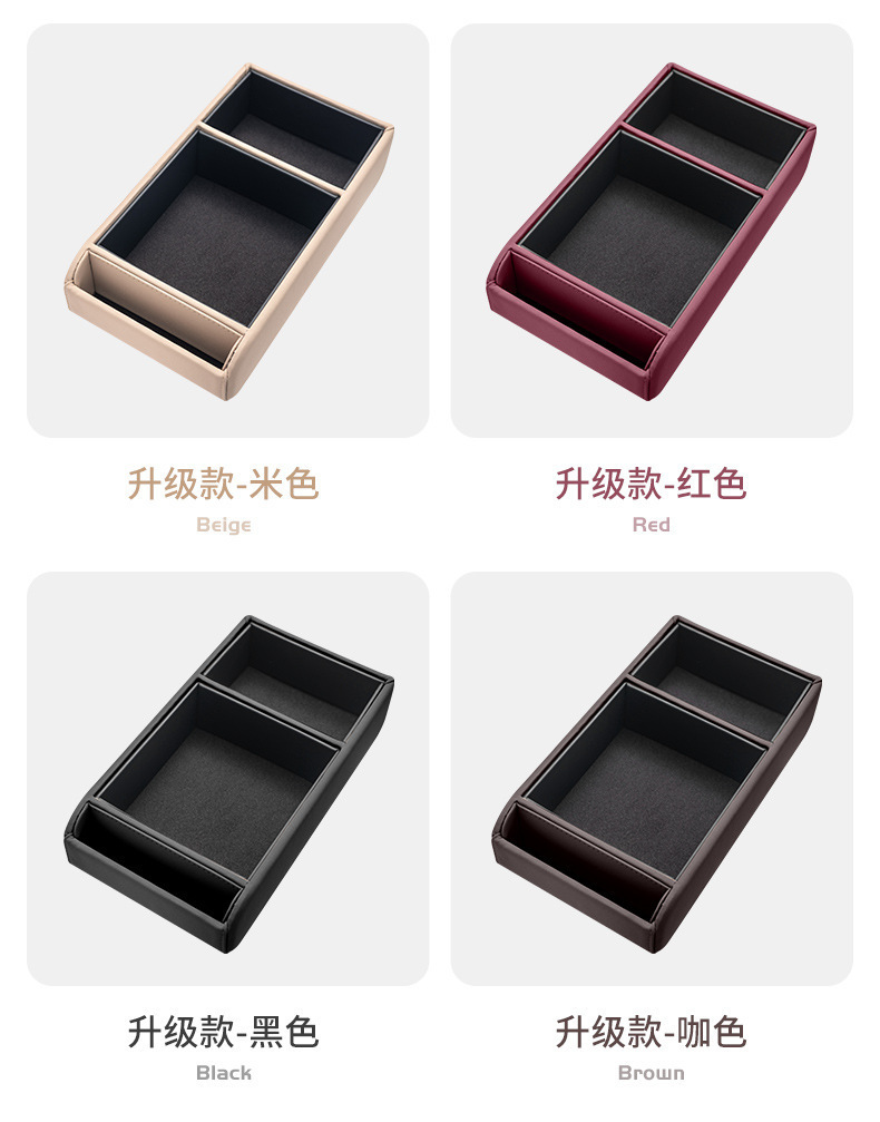 Car Armrest Box Organizer Storage Box Premium with Tissue Box Cup Holder Phone Central Heightening Pad