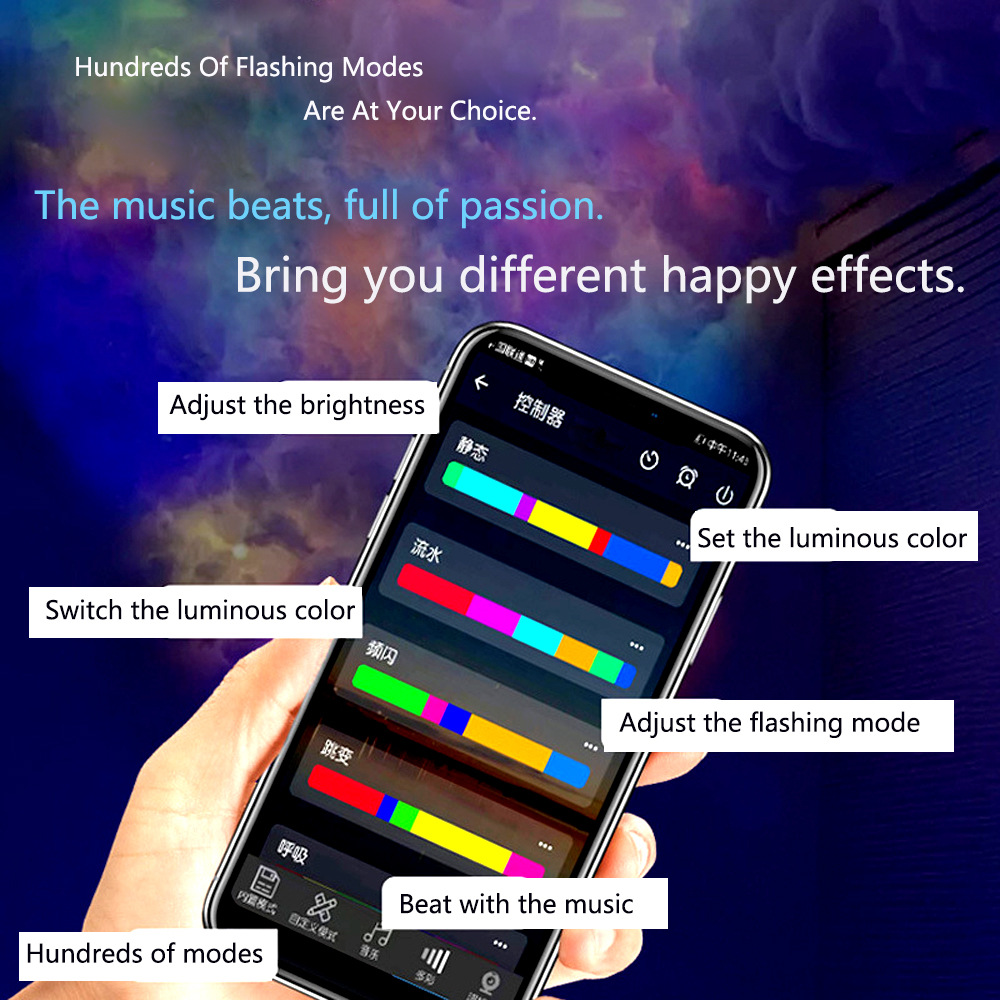 Luz de nube de luz transfronteriza dormitorio LED luz de nube de relámpago guión matar algodón DIY atmósfera de luz de color