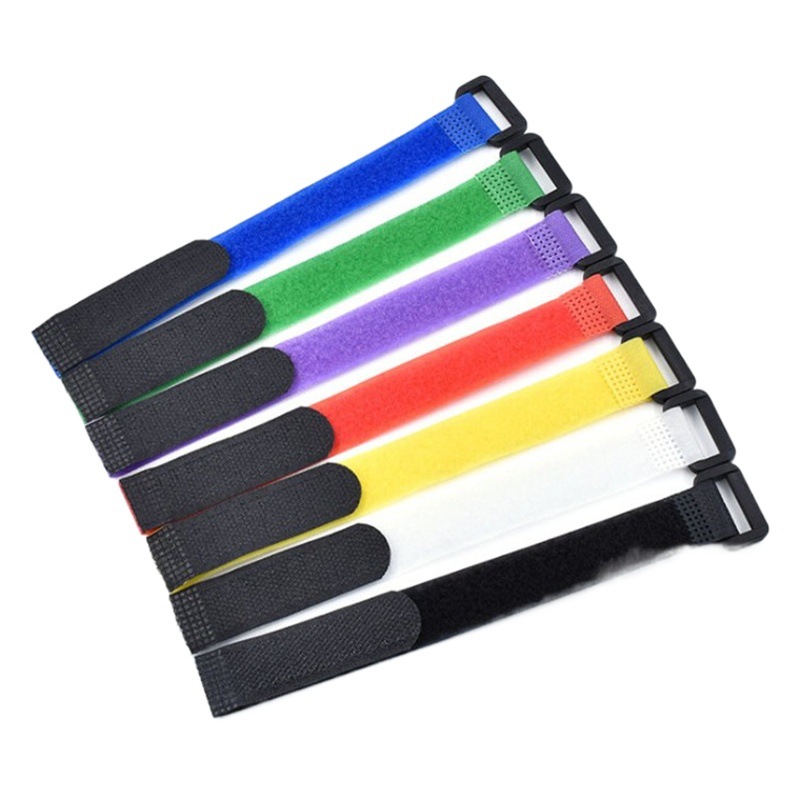 Factory Direct Sales Anti-Slip Straps Velcro Colorful Tie Reverse Buckle Model Aircraft Drone Battery Anti-Slip Straps