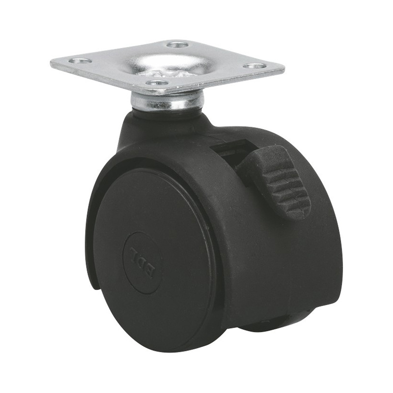 Rueda Giratoria para Muebles E15 1.5 Pulgadas de Nailon PA con Freno