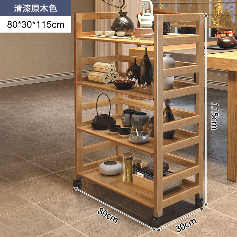 Estante para juegos de té de madera maciza, carrito pequeño, estante de almacenamiento para tazas de té, mesa de té móvil, gabinete de té para el hogar, mesa de té
