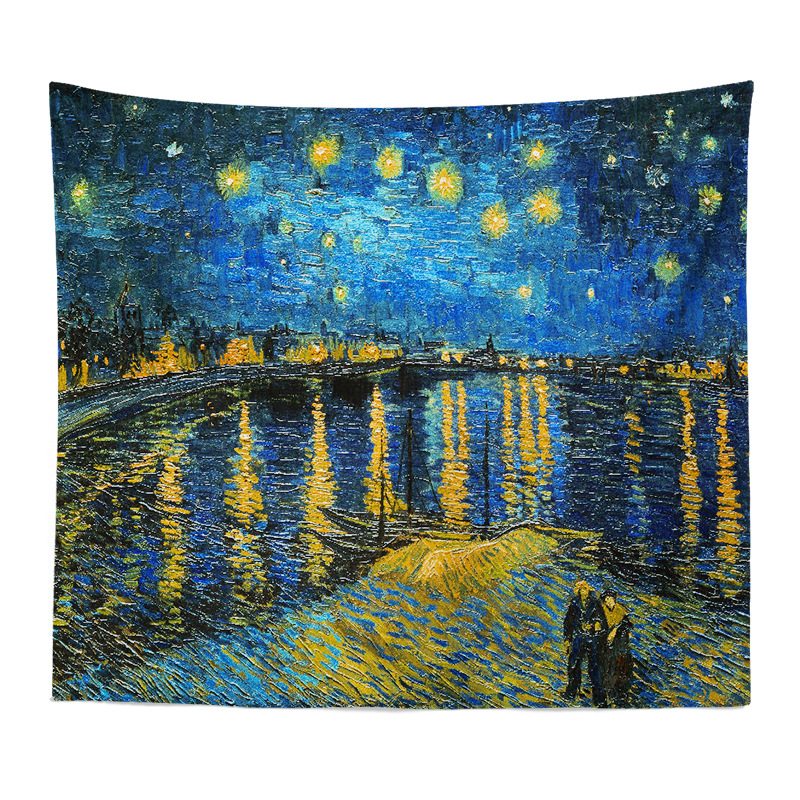 Exportación Comercio exterior Piel de camarones Amazon Fondo tela nórdico paisaje abstracto pintura dormitorio decoración colgante tela entrega de una sola pieza