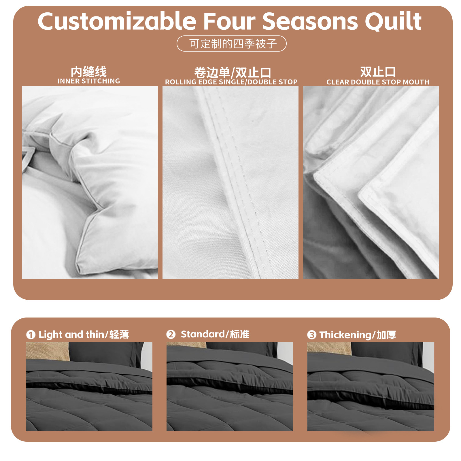 Juego de cama de 5 piezas con edredón con núcleo de edredón, núcleo de almohada, color puro hipoalergénico, cuadrícula, colcha extragrande transfronteriza