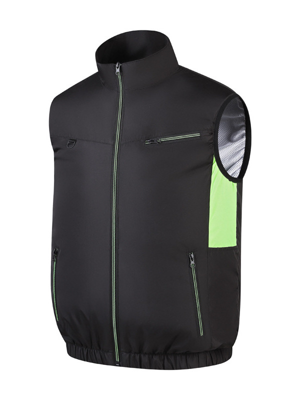 Nueva ropa de aire acondicionado sin mangas, ropa de trabajo de enfriamiento y prevención de insolación al aire libre de verano, ropa con ventilador, ropa de seguro laboral, lote transfronterizo