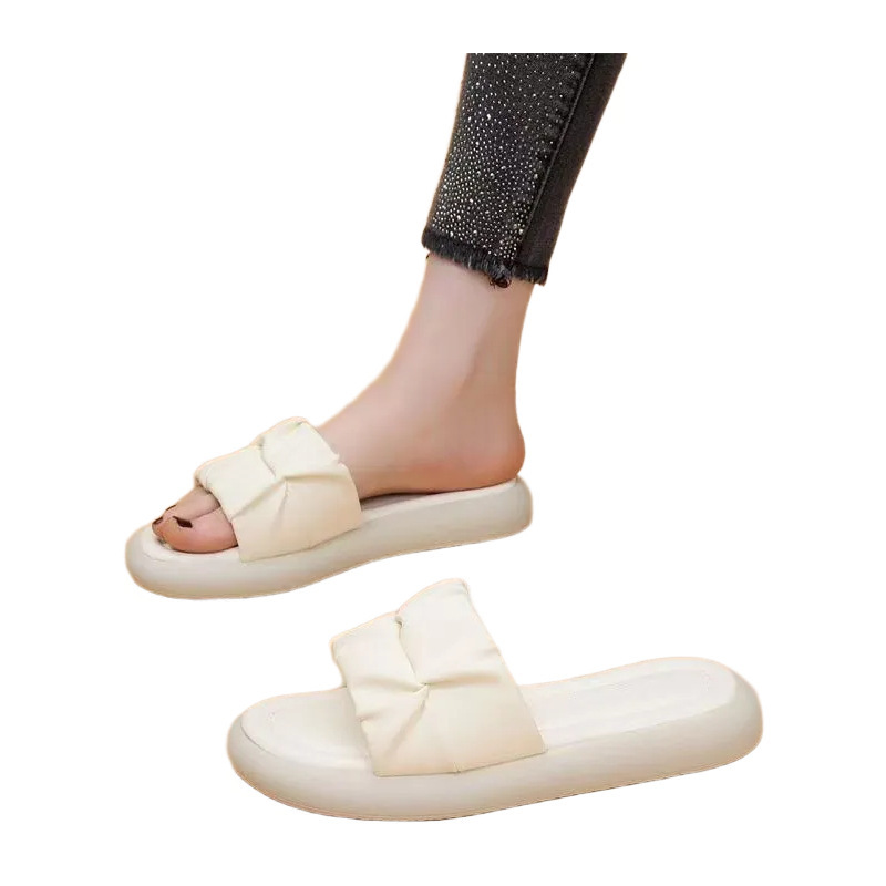 Nuevas zapatillas de verano, zapatillas de fondo plano cómodas, zapatillas de fondo grueso de mujer, zapatillas de estudiante, zapatillas de madre
