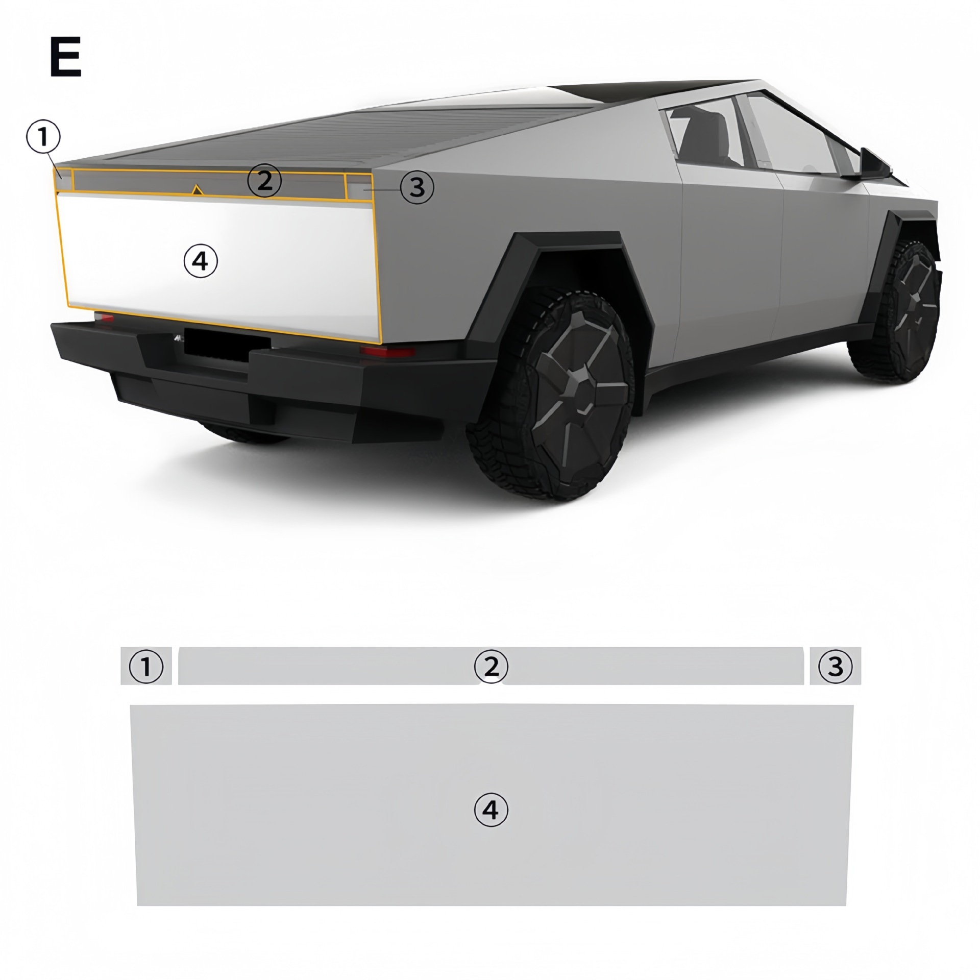 Cross-border Tesla pickup CybertruckTPU invisible car jacket full car paint mask protective film special car