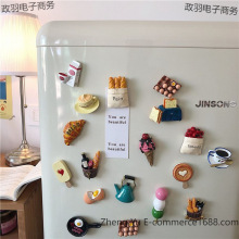 个性高颜值创意趣味贴仿真食物可爱冰箱贴磁贴卡通高级感