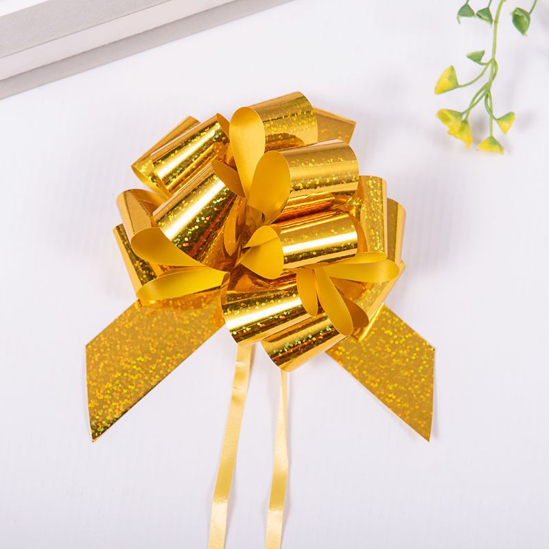 Comercio exterior transfronterizo 30 láser tridimensional bola flor Navidad regalo embalaje medio tirón flor cinta ventas directas de fábrica