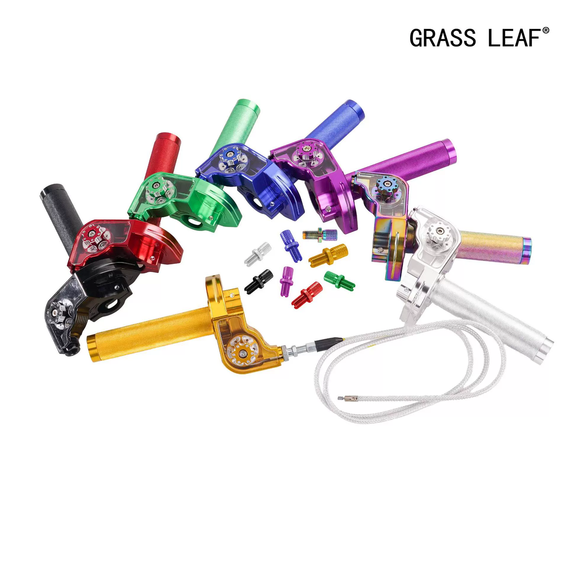 摩托车改装CNC大拧油转把 22mm通用带油管可视转把加油器