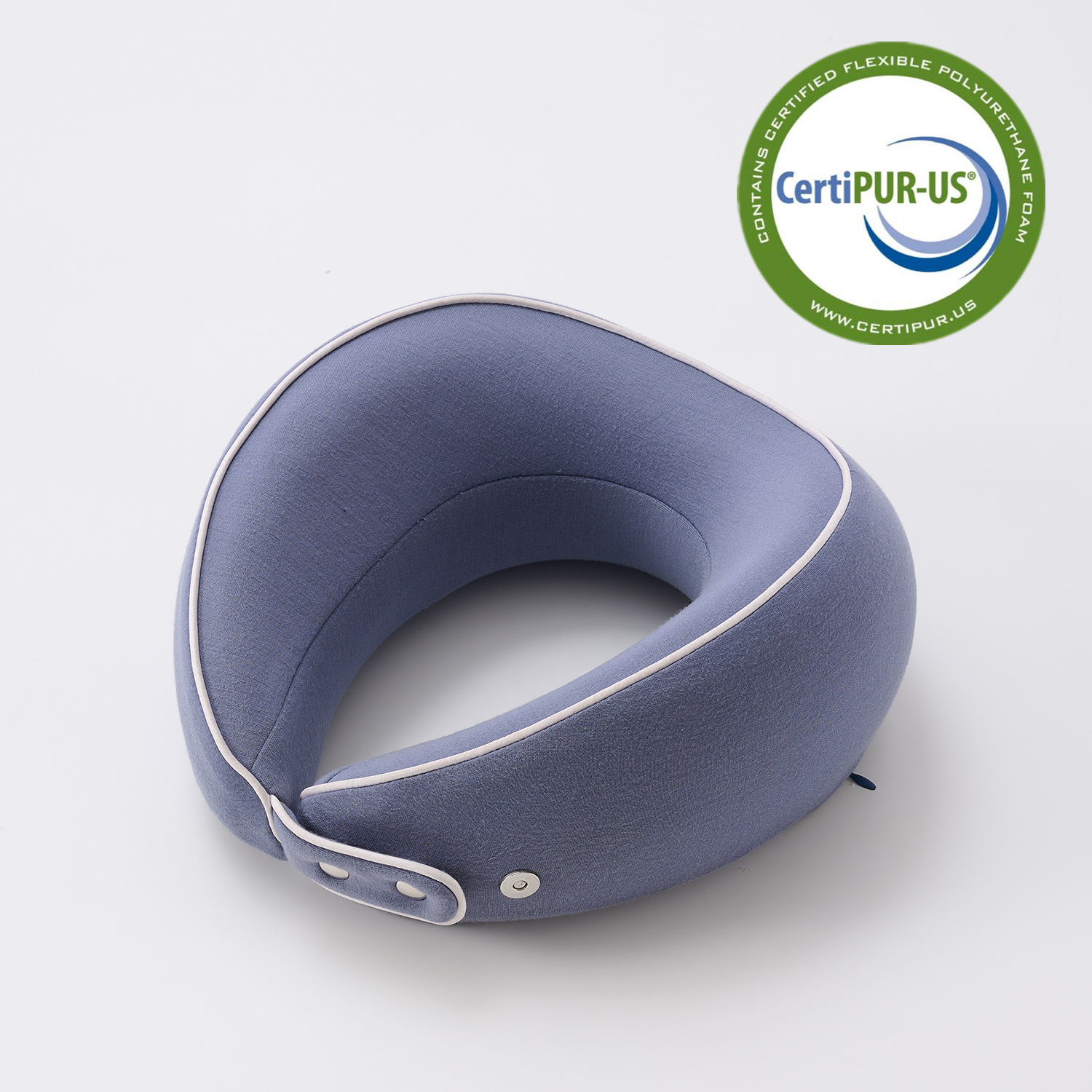 Almohada en forma de U de algodón con memoria de viaje transfronterizo, almohada de viaje para avión, almohada para el cuello, almohada en forma de U de rebote lento
