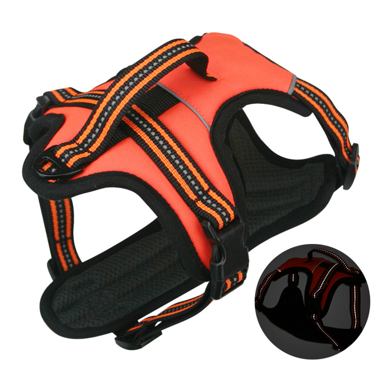 Amazon correa para mascotas perro reflectante correa para el pecho chaleco perro cuerda a prueba de explosiones perro caminando suministro directo de fábrica