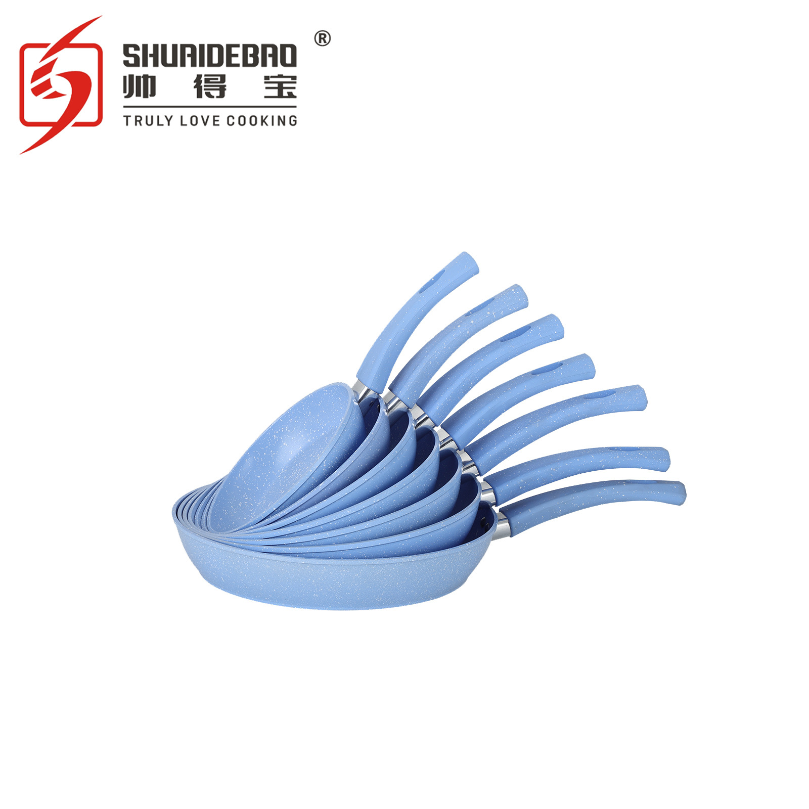 FUENTE Fábrica Comercio exterior Orden original copo de nieve cerámica doble fondo sartén 18-30cm