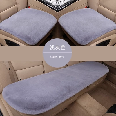 Plush Cushion Three-Piece Set New Imitation – Wool pad - single-square-mat-light-gray-thick-and-warm