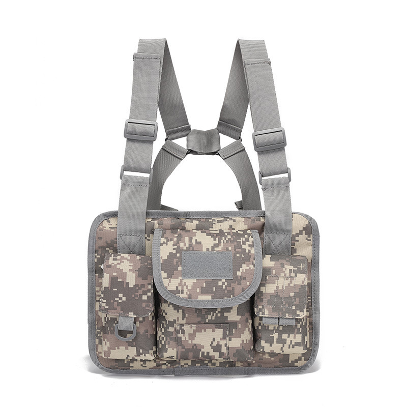 Pecho bolsa de moda deportes al aire libre calle danza bolsa pecho mochila hip hop moda bolsa militar fans impermeable Oxford pecho hebilla mochila