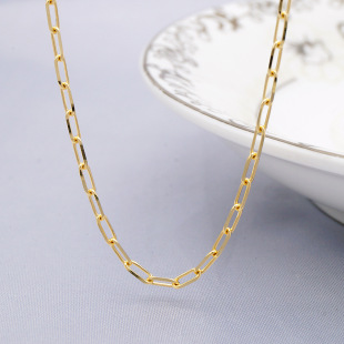 10K Gold Long Cross Necklace for Women, Summer High-End Ins Style, Simple Versatile Clavicle Chain, Elegant Jewelry Accessory, Mother-Of-Pearl