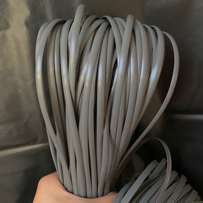 Imitación de ratán 5mm material de tejido de ratán plano hilo de ratán bolsa tejida de ratán de imitación bricolaje sellado de ratán de plástico hecho a mano