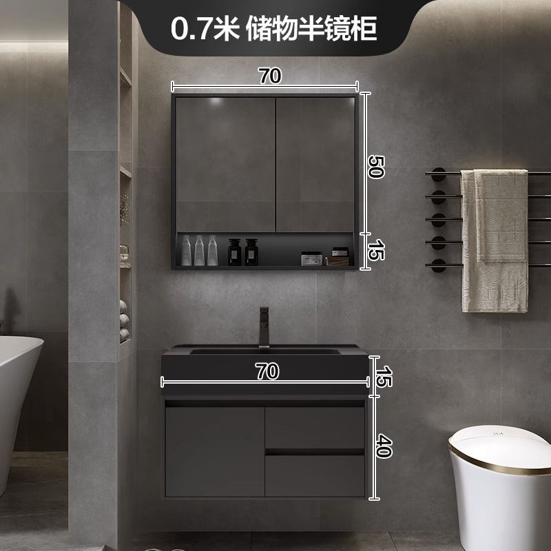 Gabinete de baño combinación cuenca nano integrado luz inteligente lavabo de lujo lavabo mesa de lavado lavabo mueble de baño