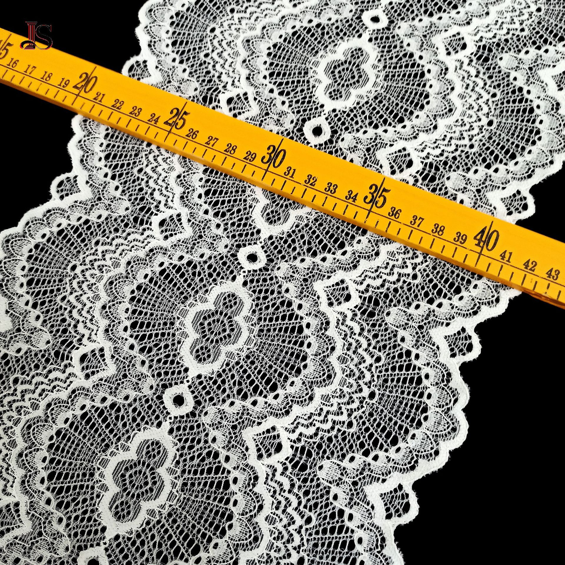 弹力蕾丝花边 22cm宽锦纶波浪花边 裙摆女装性感文胸服装辅料