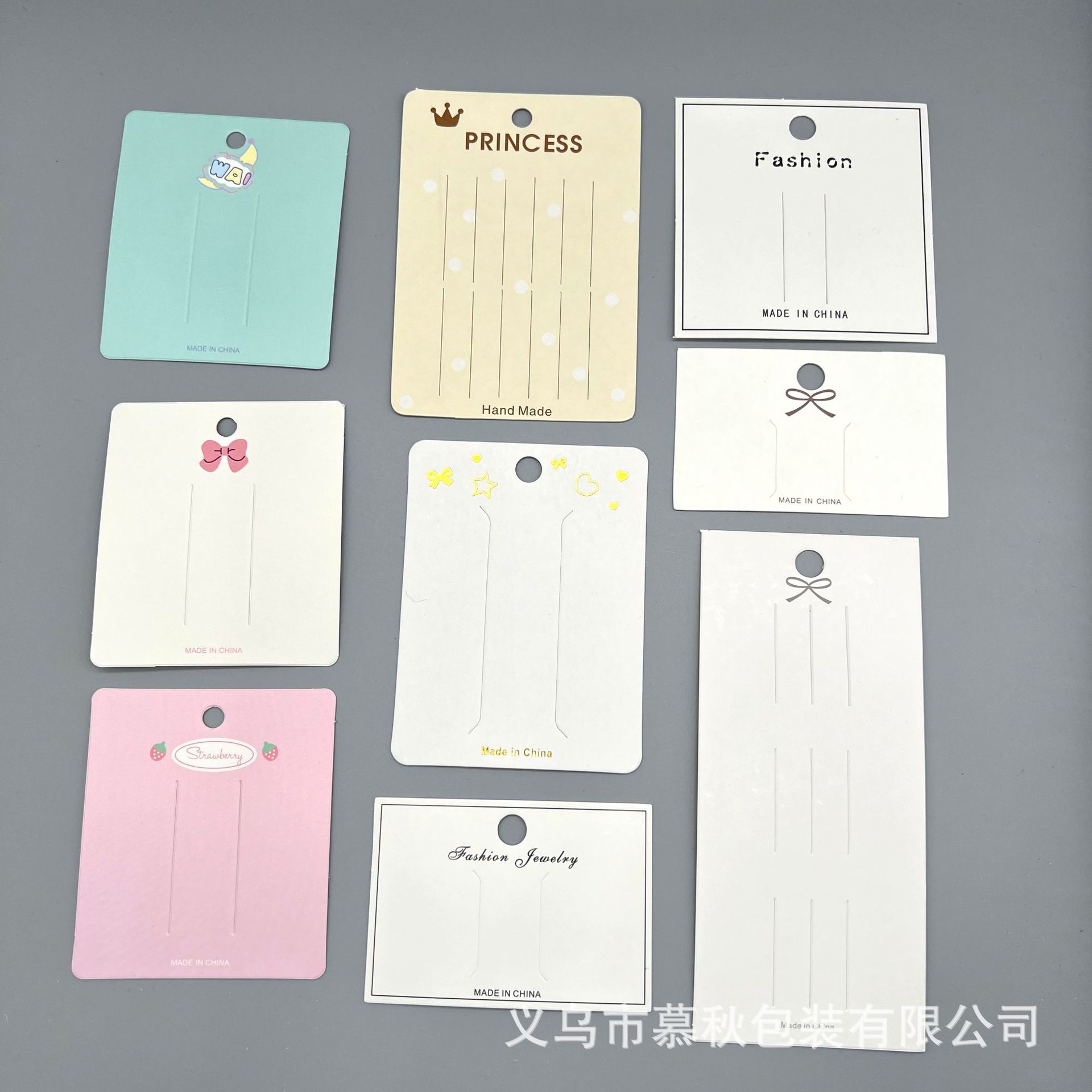 Simple de dibujos animados de textura horquilla de cartón tarjeta al por mayor accesorios para el cabello tarjeta de visualización arco minimalista accesorios de joyería DIY