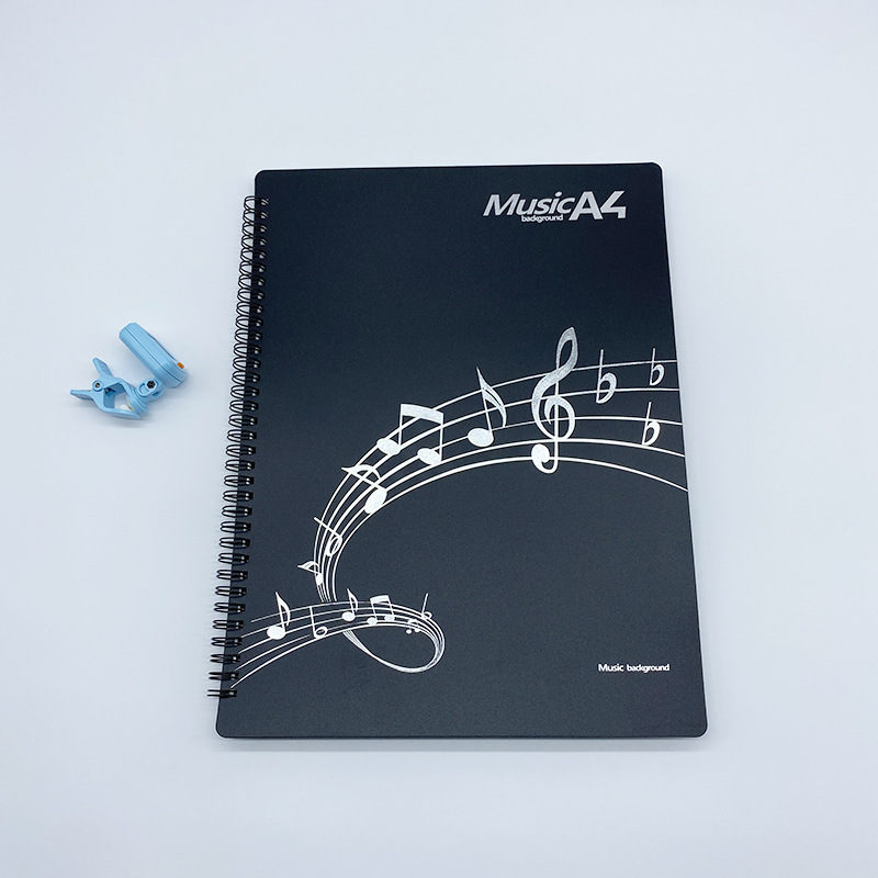 A4 Piano Guitarra Carpeta de partituras Estudiantes multifuncional cambio de partituras Carpeta de partituras de doble cara