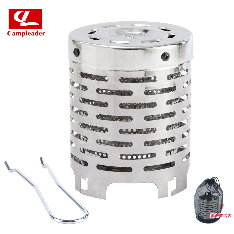 New outdoor heating stove with mesh bag for camping portable autumn and winter tent heating cover equipped with stainless steel heating cover