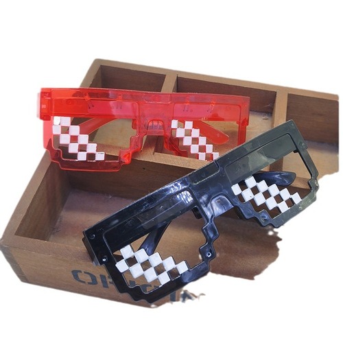 Amazon Mosaic Creative Luminous Glasses Personalized Party LED Toys Mosaic Glasses Street Stall Products