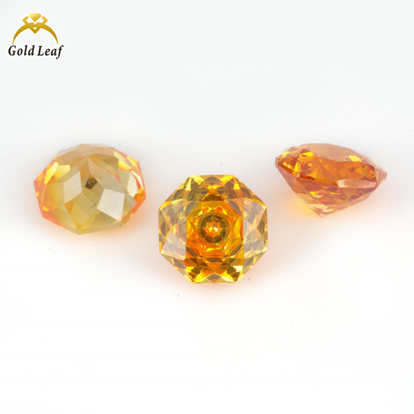 6-8mm Gradient Millennium Rose-Cut Zircon Octagonal Loose Stone Plated Color Flower-Shaped Zircon DIY Jewelry Tiktok