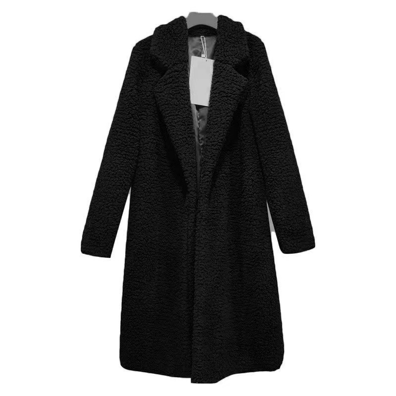 Dameskleding herfst en winter dames halflange jas lamswollen jas INS fabriek directe verkoop_voghion.com