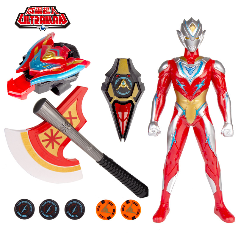 Ultraman children acousto-optic joint Movable superman Monsters suit boy comic Toys Model birthday gift