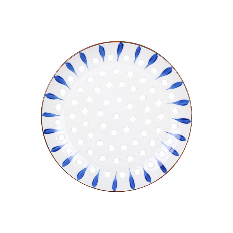 セラミック多孔質蒸しトレイ、二層排水トレイ、丸型家庭用餃子蒸しグリッド、防水蒸しパン、蒸し魚、クリエイティブオーバーフロー|undefined
