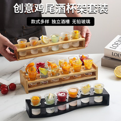 弾丸型カップ、スピリットカップ、白酒カップセット、厚みのある耐熱性、滑り止め底、バー、家庭用ワイングラスセット