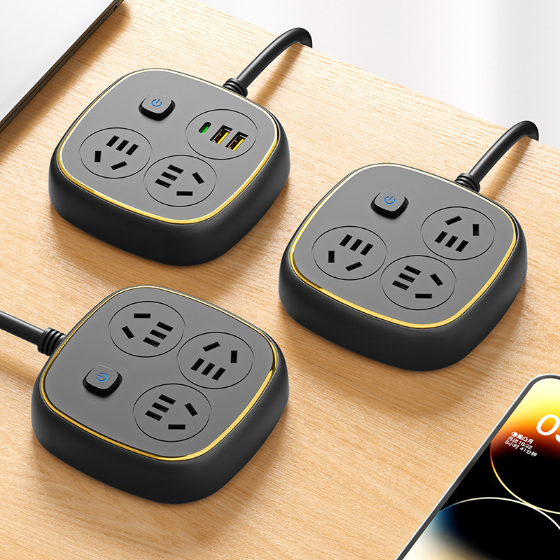 All-Copper Multifunctional Household Power Strip Socket USB Extension Adapter Extension Cord Power Strip Extension Board