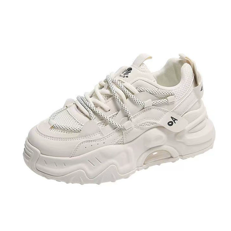 Тапочки Dad's shoes женские в тренде 2024 весна новые женские туфли корейская версия дышащие толстые подошвы показывают стопу небольшие повседневные кроссовки с подъемом