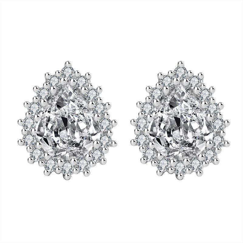 水滴形耳钉【7x9】