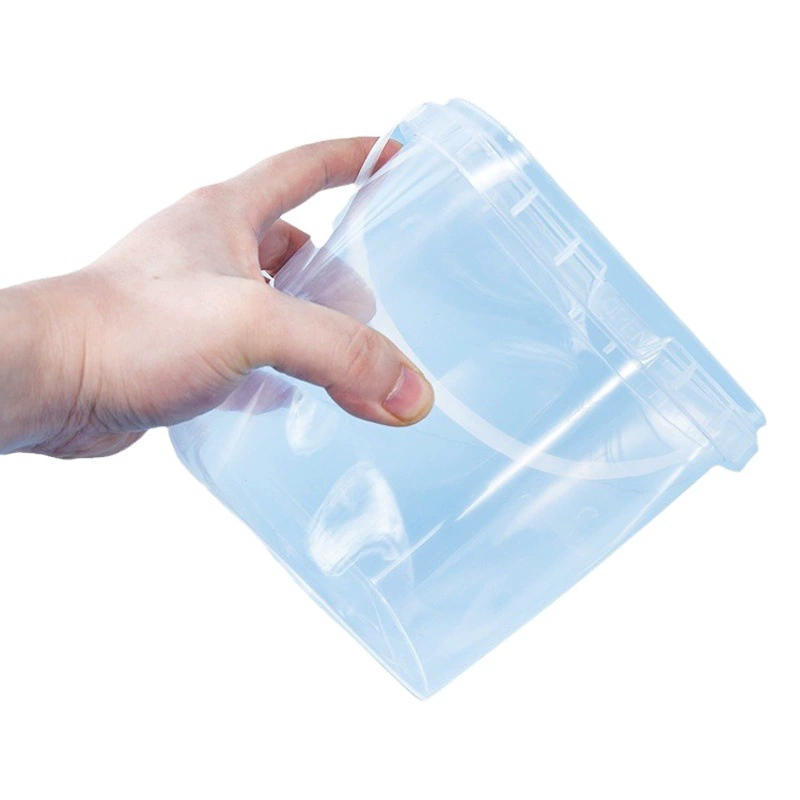 PP Прозрачное пластиковое ведро маленькое квадратное ведро для мороженого сублимированные закуски для домашних животных влагостойкое плотное ведро для хранения пластиковое ведро оптом