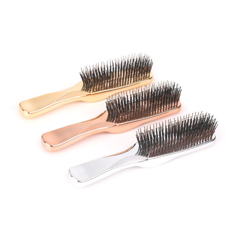 Modway 電気メッキヘアスタイリングコームマッサージ頭皮コームエアクッションコームふわふわエアバッグヘアコーム女性の帯電防止|undefined