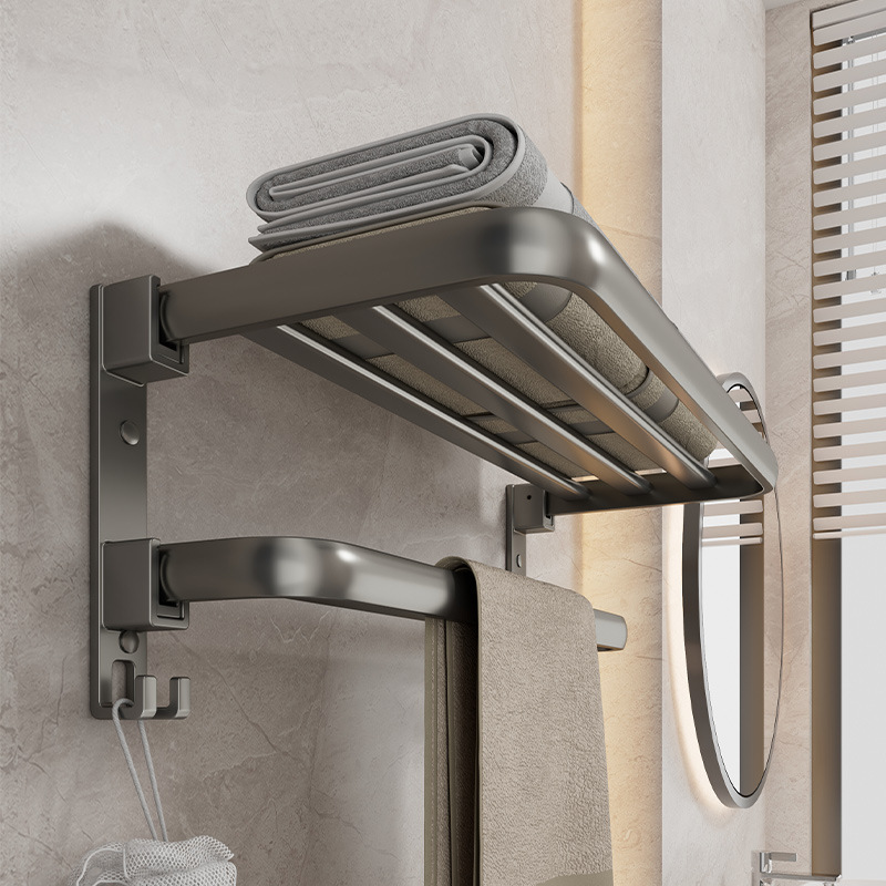 Towel rack bathroom storage rack towel rack bathroom storage rack punch-free storage rack toilet wall-mounted pendant