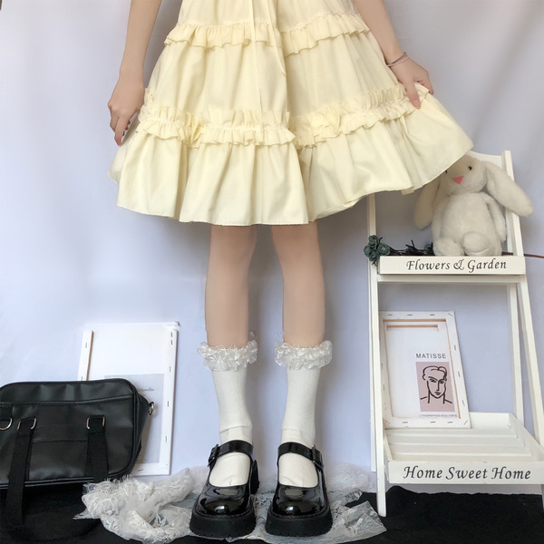 Summer thin Japanese cute lace knee socks