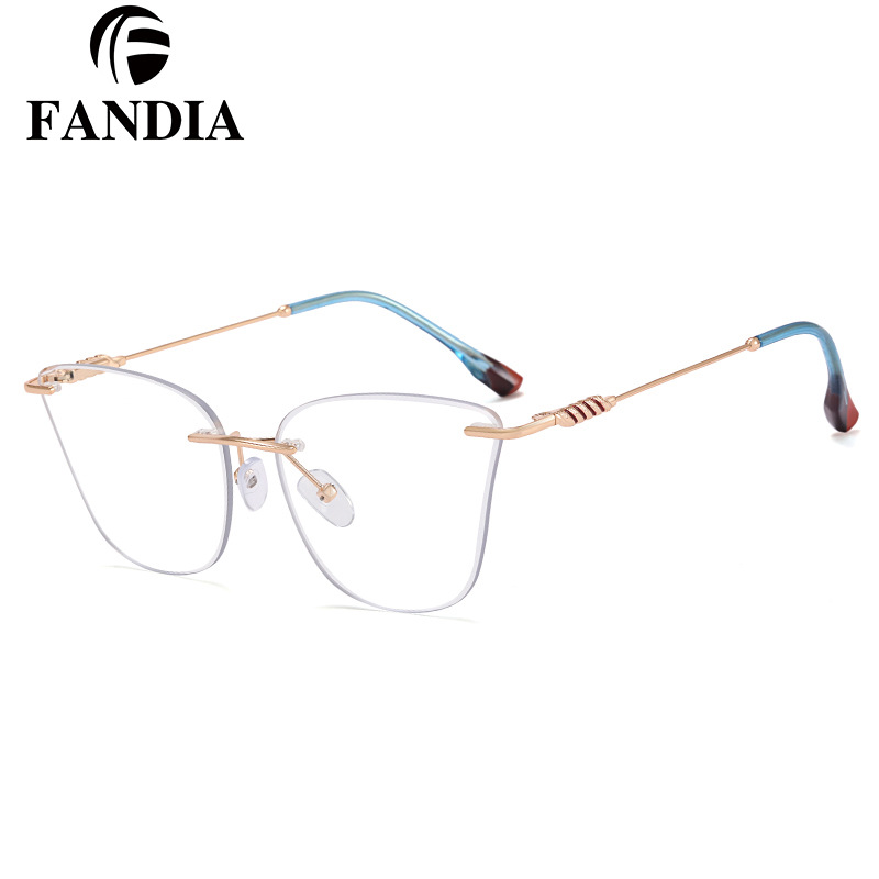 81026 gafas lisas marco gafas sin marco personalidad gafas ligeras marco puede ser equipado con miopía moda universal gafas lisas