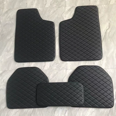 Universal Foot Pad Leather Quilted Embroidered Floor Mats