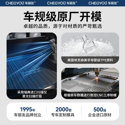 mat TPE lower layer, Trunk Mat - american-high-tech-molding-technologylaser-based-original-vehicle-moldingfits-perfectly-without-shifting-default-item
