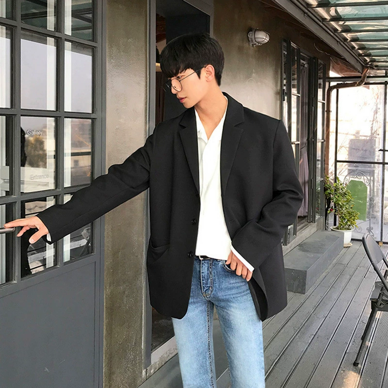 【Распродажа】Мужской свободный пиджак, модный и стильный повседневный костюм в корейском стиле для весны и осени.