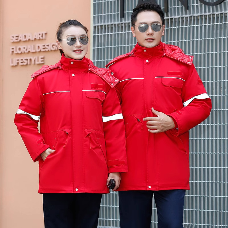 Petróleo engrosado antiestático ropa de trabajo chaqueta de algodón estación de servicio estación de servicio antifría calentamiento ropa interior de algodón