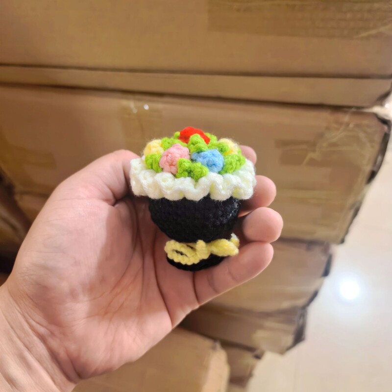 钩织花束手捧花针织迷你成品毛线情人节玫瑰手捧花手工教师节礼物|undefined