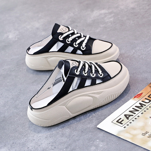 Semi-slippers for women 2026 new style summer outer wear platform sole slippers high-quality casual sandals Q216