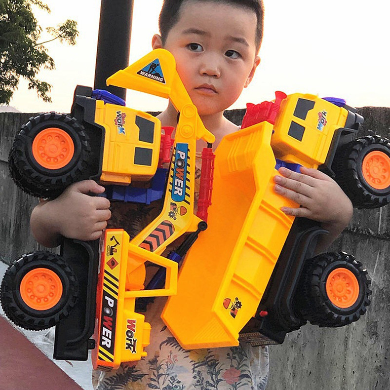 Small Children's Excavator Toy Car Inertia Engineering Vehicle Stall Boy Excavator Street Stall Night Market Toy Wholesale